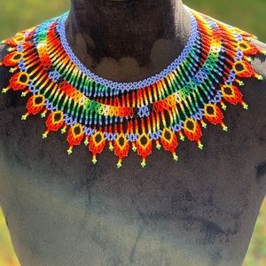 Rainbow spiral choker